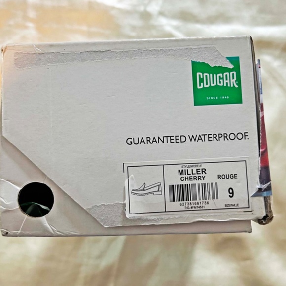 LOAFERS, COUGAR, CHERRY RED, RUBBER, LADIES SZ 9, RUBBER SOLES, NEW NEVER WORN, - Picture 8 of 8